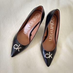 Calvin Klein Black Pointed Toe Heels